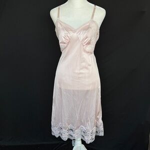 Vintage Ashley Taylor Blush Lace Trim Slip